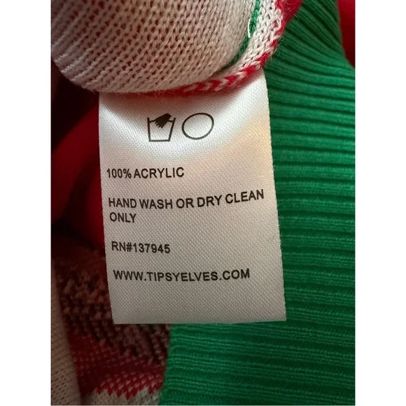 Tipsy Elves Meowy Christmas Adorable Kitten in a Wreath Holiday Pullover Sweater - Picture 8 of 14